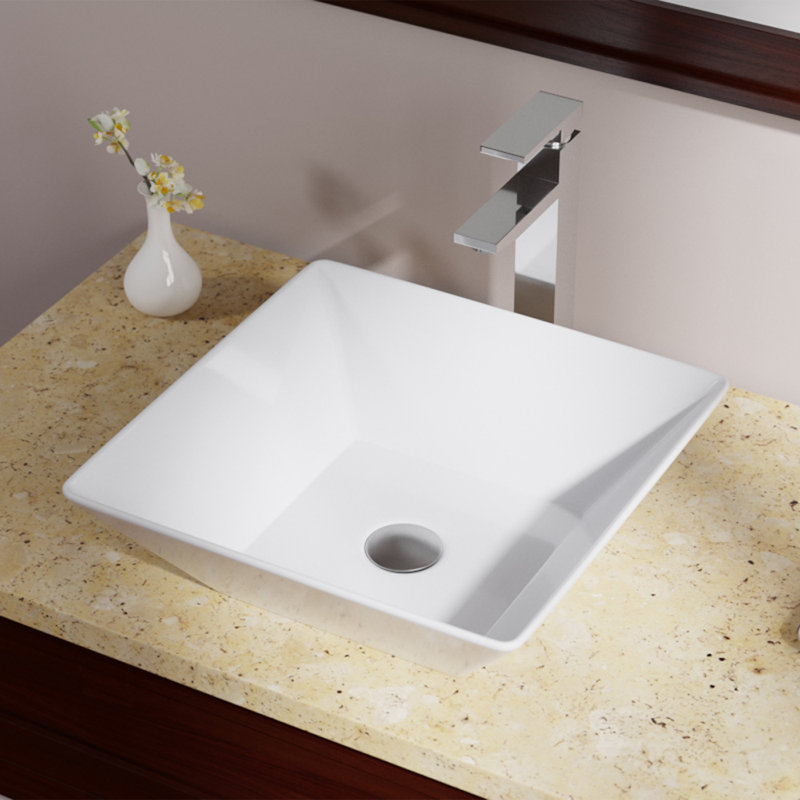 MRDirect Vitreous China Square Vessel Bathroom Sink Wayfair.ca